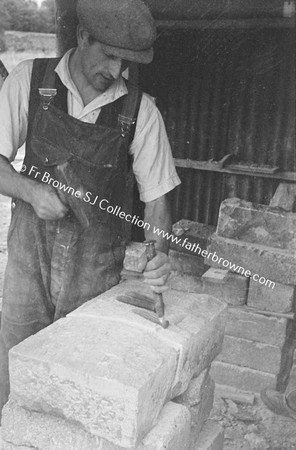 MOUNTNUGENT BUILDING OF MONASTERY  STONECUTTER IN SHED